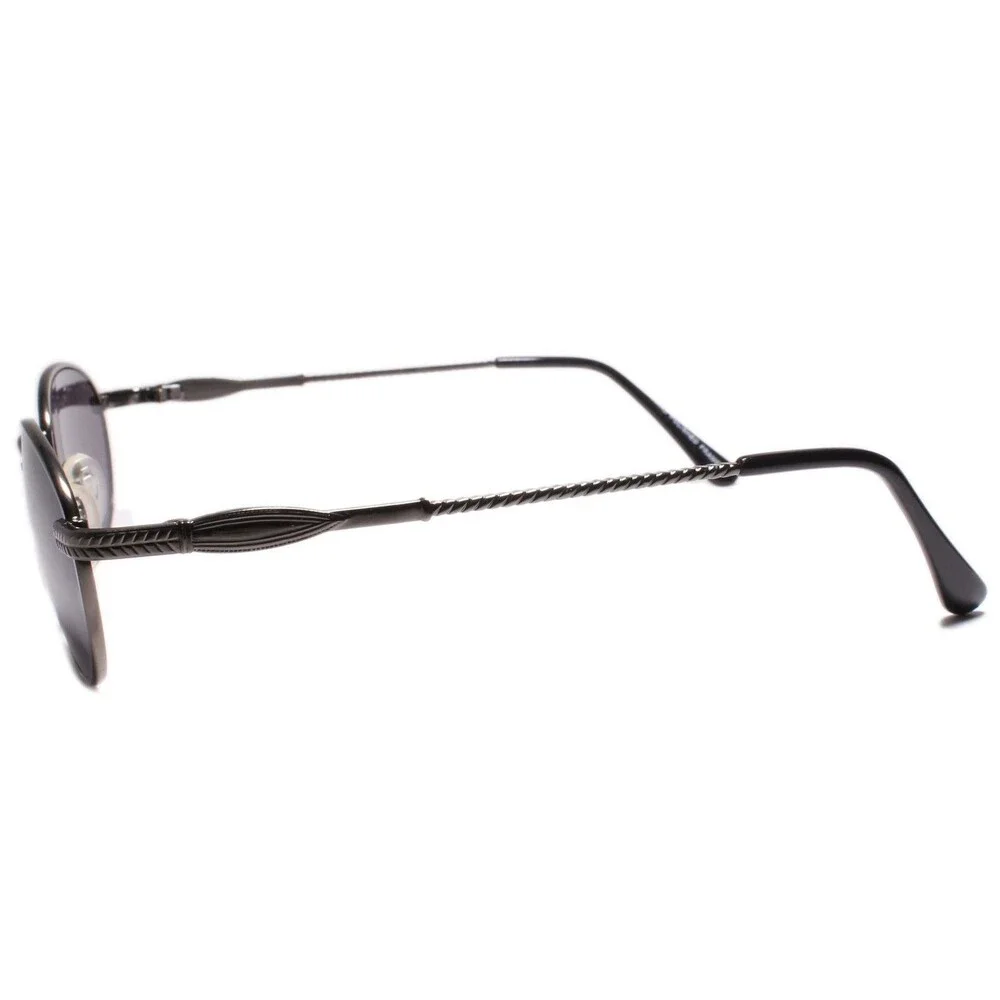 Mens Classy Genuine Vintage Deadstock 80s 90s Sun Glasses Round Gunmetal Frame